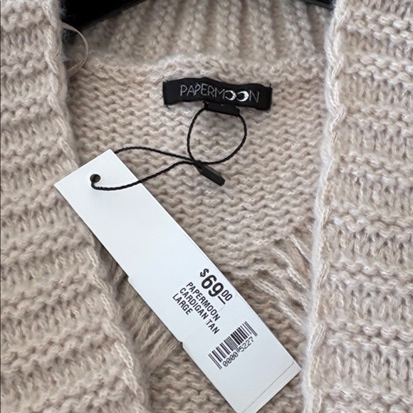 Papermoon Beige Cable Knit Cardigan - Picture 6 of 6